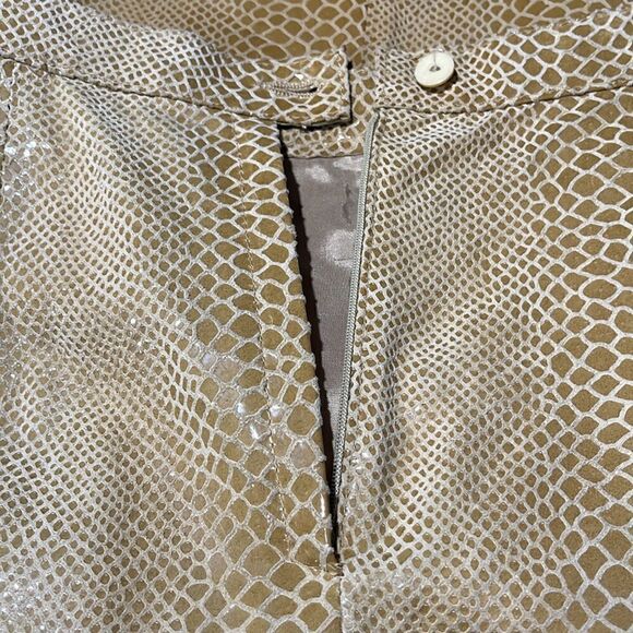 Persona Marina Rinaldi Python Print Leather Skirt Sz 23 (M) - Picture 11 of 16
